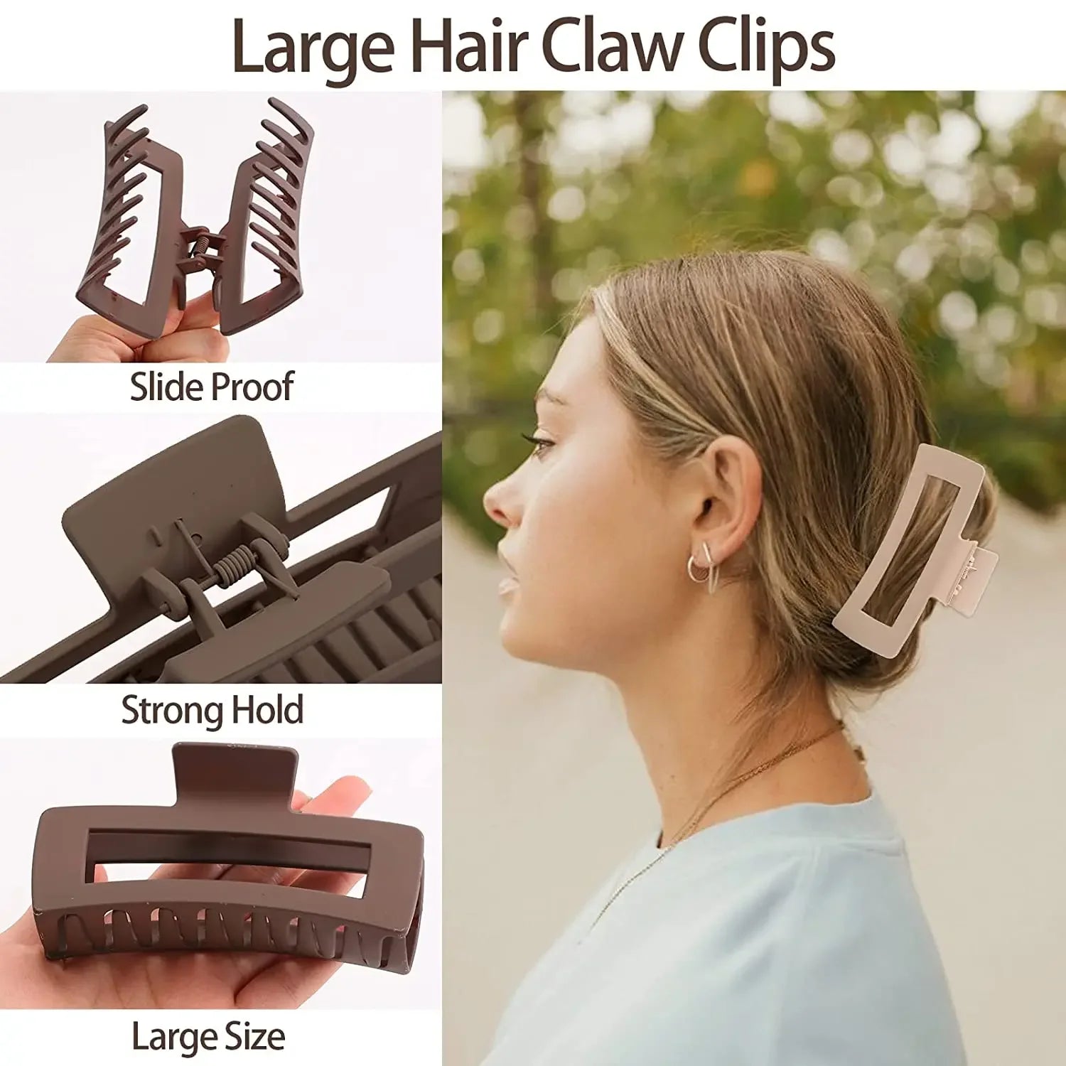 GripPro Claw Hair Clips Set