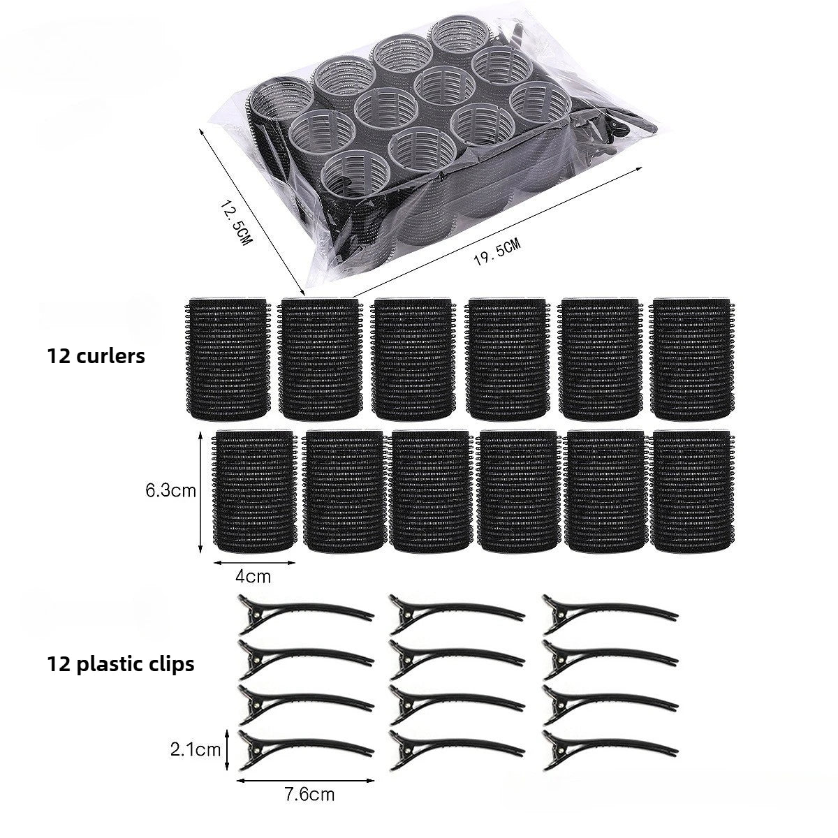 GripRoll Heatless Hair Curlers Set